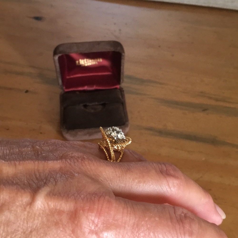 Rhinestone Cluster Ring - image 4